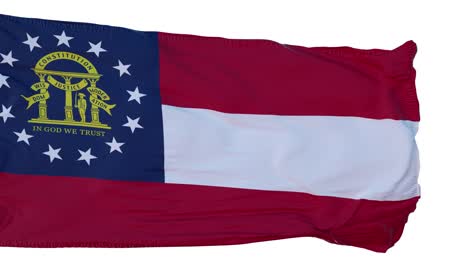 bandera de georgia aislada animación realista. bucle sin costuras, 4k