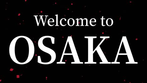 welcome to osaka message text animation motion graphics