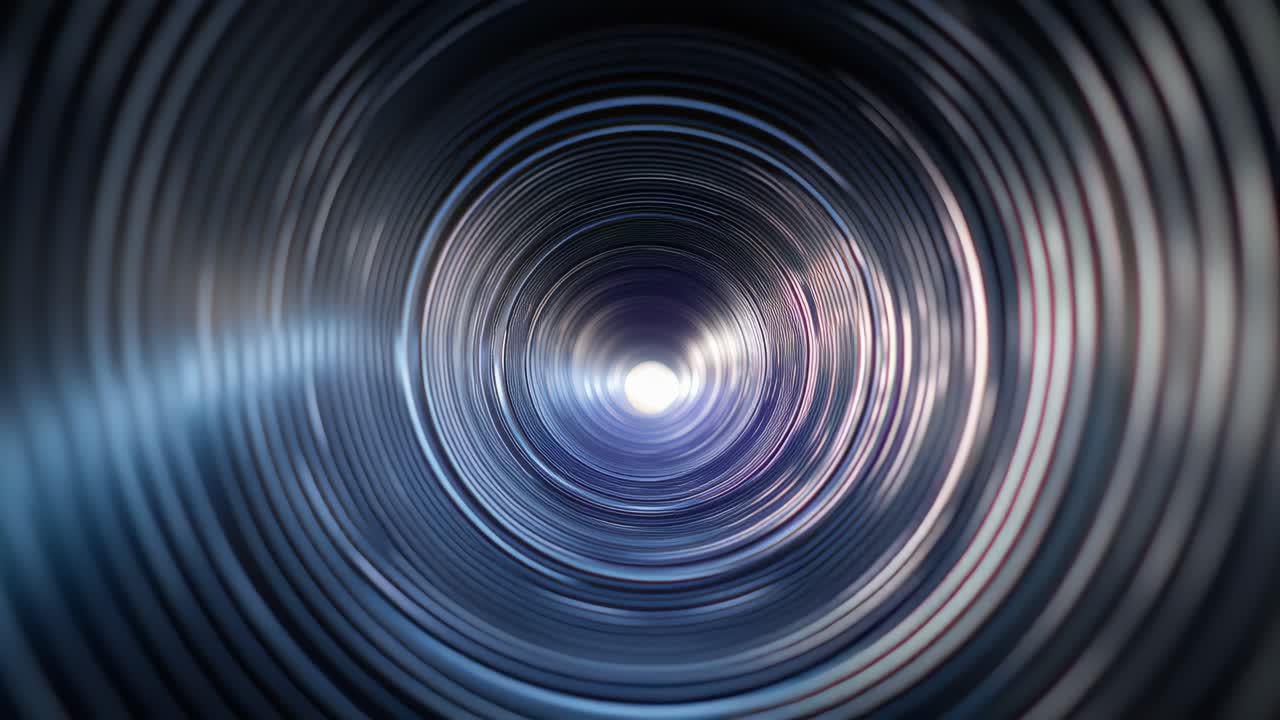 Abstrakt visning af en metallisk tunnel