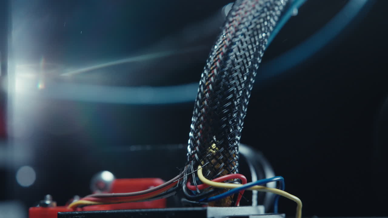 Closeup of Electrical Wiring and Components