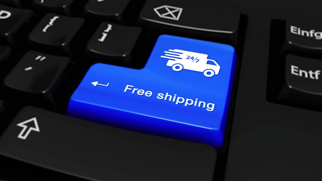 Free Shipping Button on Keyboard