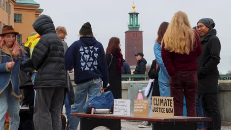 climate justice now protest in stockholm