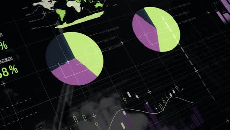 Animation-Der-Statistischen-Datenverarbeitung-über-Ein-Gitternetz-Im-Vergleich-Zur-Luftaufnahme-Des-Stadtbildes