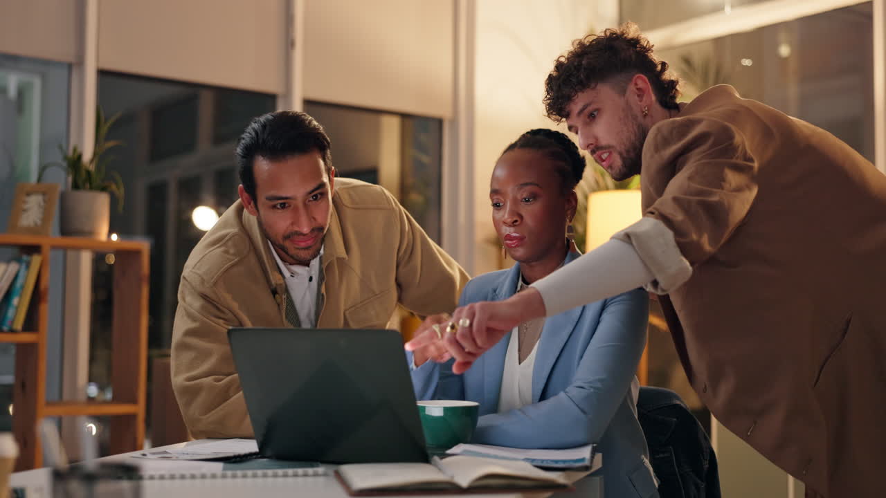 Team Meeting at Night