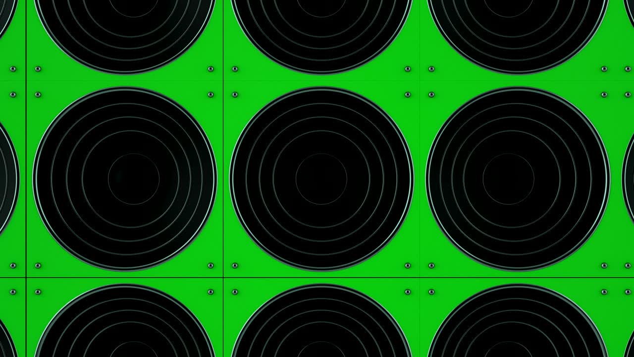 다이내 세트에서 3d 배경. 스피커의 루프 애니메이션.