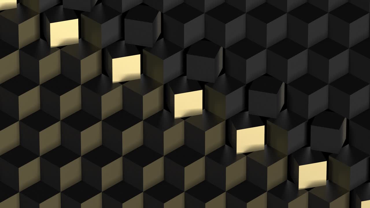 Black abstract technological background with cubes