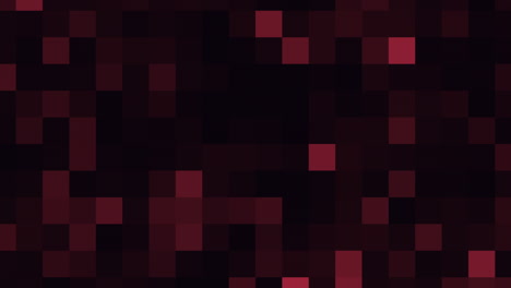 Dynamisches-Rotes-Und-Schwarzes-Mosaikgitter,-Kompliziertes-Muster-Aus-Kleinen-Quadraten-In-Verschiedenen-Farbtönen