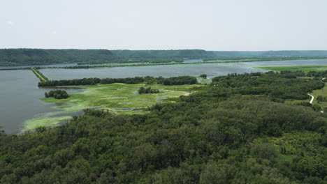 protected nature at the trempealeau national wildlife refuge in wisconsin, united states