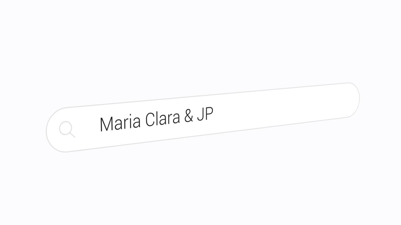 Typing Maria Clara And JP In Computer Search Bar