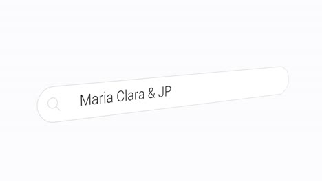 typing maria clara and jp in computer search bar