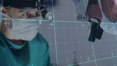 Animation-of-data-processing-over-diverse-surgeons-in-operating-theatre