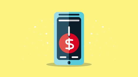 mobile phone with dollar icon