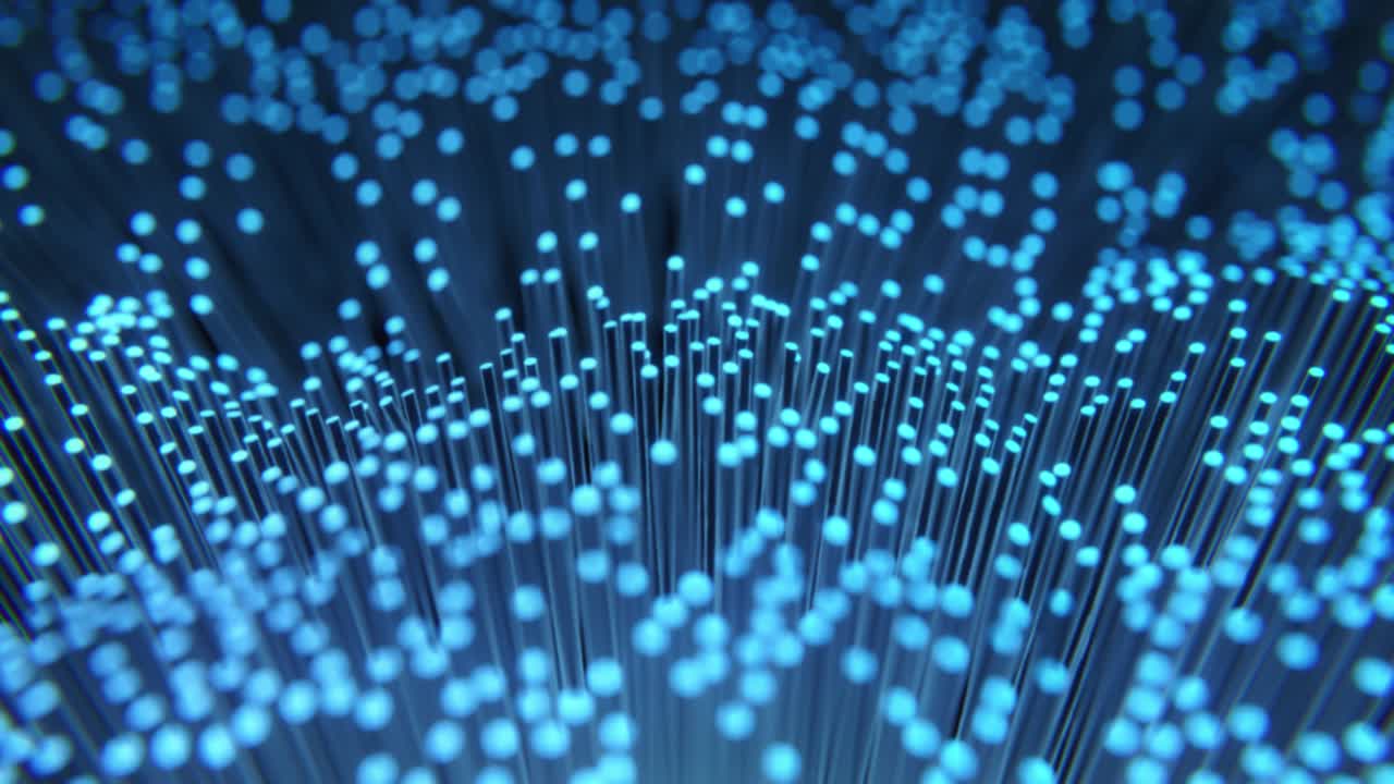 Fiber optics video loop, looping background animation.