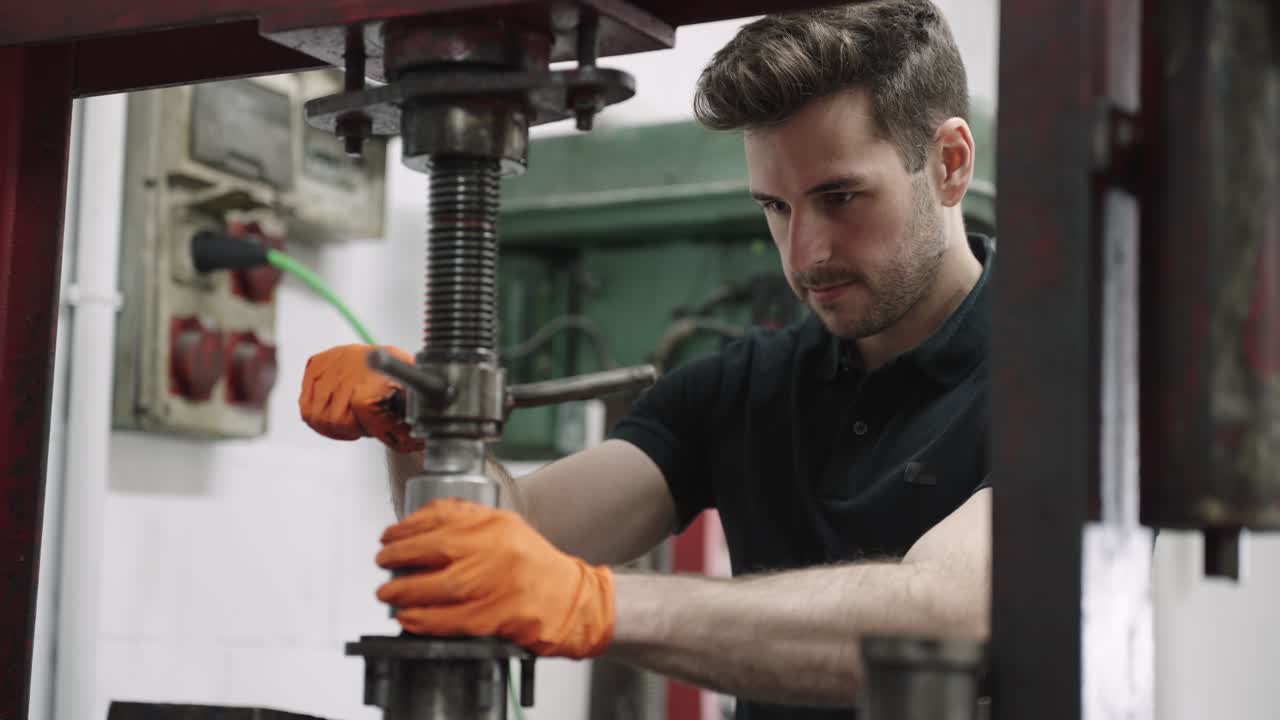 Man working on a machine