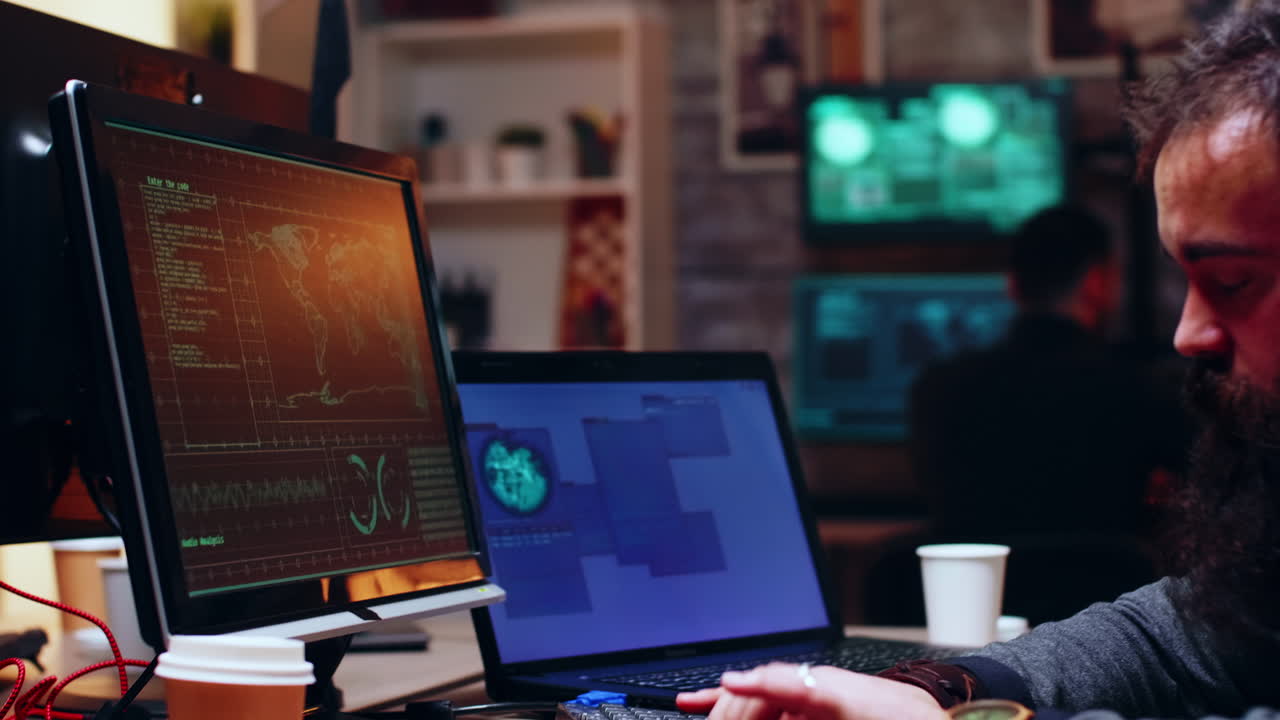 Team of hackers working together to encrypt their network