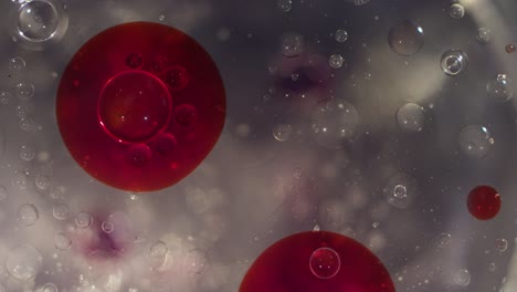 macro abstract red liquid cells bubbling texture background