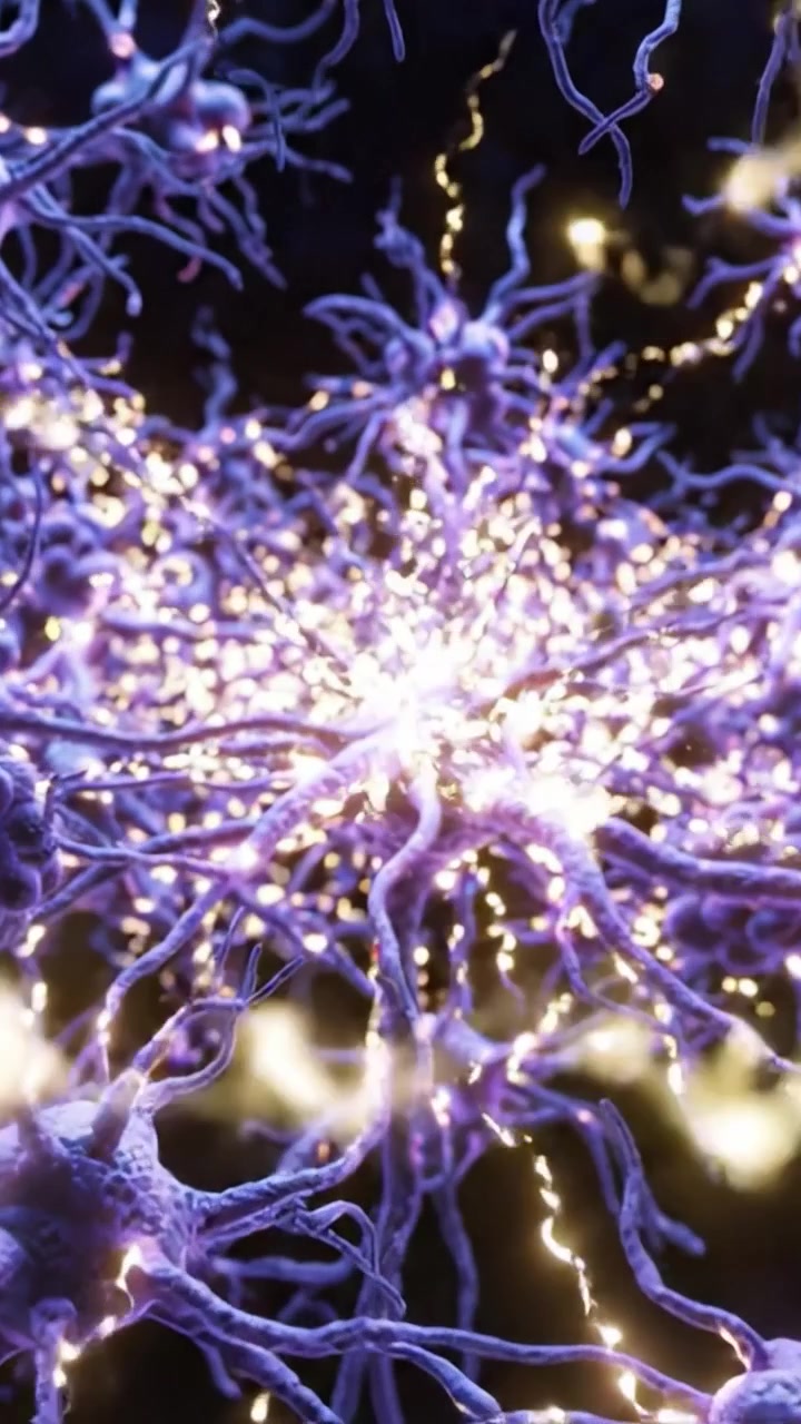 Un'esplorazione dettagliata dei neuroni: viste ravvicinate di complesse reti neurali che illuminano le complessità della funzione e della struttura cerebrale.