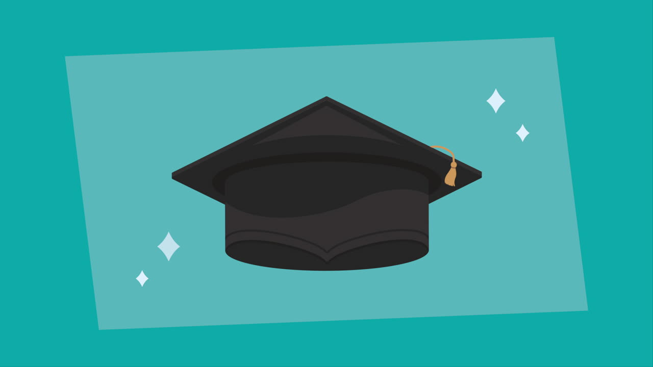 cappello di laurea con animazione accessoria
