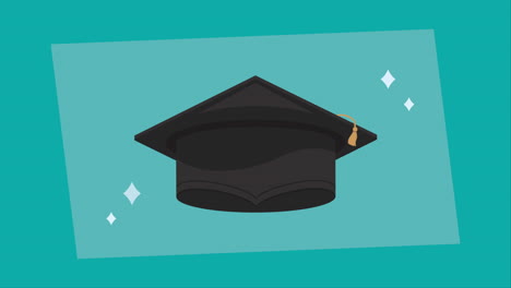 graduation hat with accessory animation