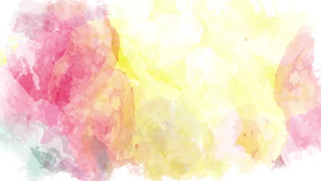 pintura abstracta de primavera rosada con un pincel