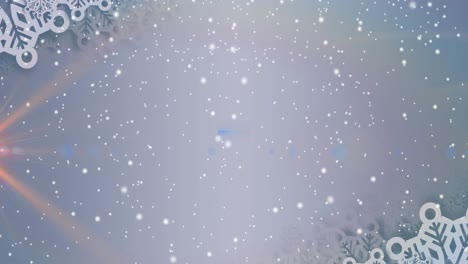 animación de nieve cayendo sobre un fondo blanco