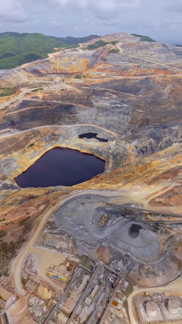 Vertical Shot Of Barrick Pueblo Viejo Mine In Dominican Republic