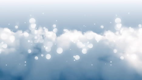 animation of white spots moving over clouds