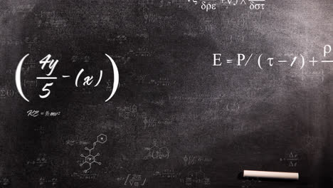 Animation-of-mathematical-equations-on-black-background