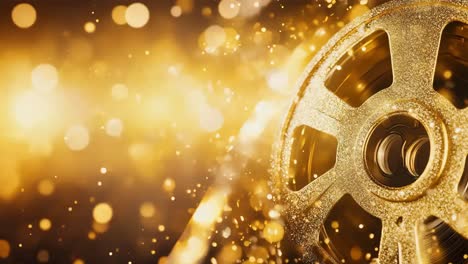 golden film reel