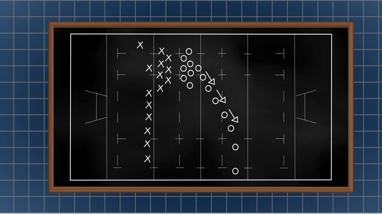 タブレットテニスボードのアニメーション抽象的な背景に円矢印クロスマークが描かれています