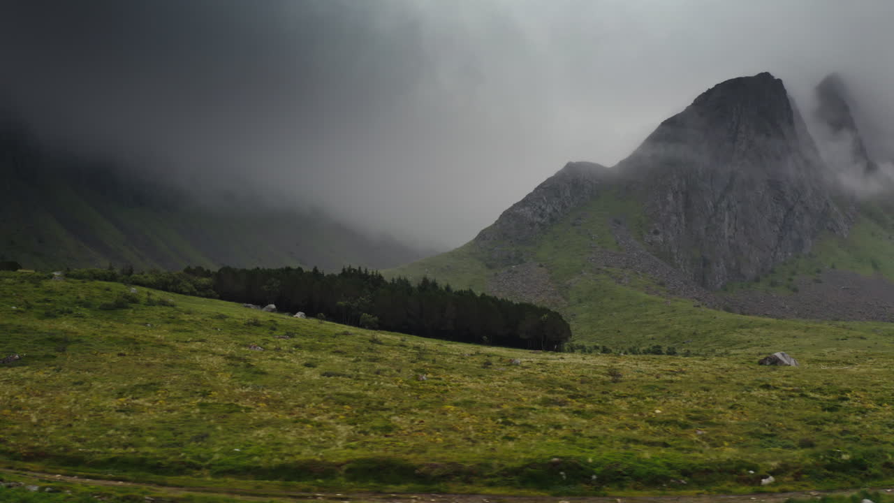 Lofoten Islands aerial landscape