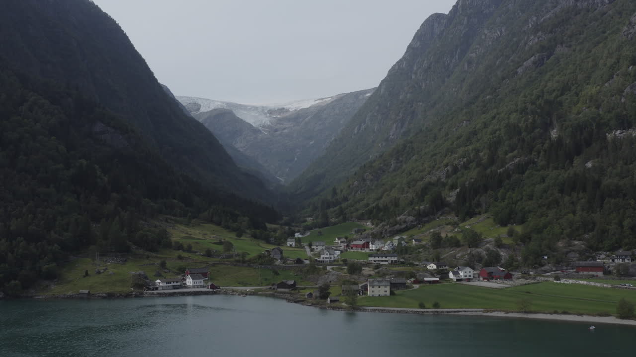 Norwegian Fjord Village Landscape