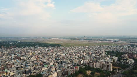 breathtaking aerial shot of dwarka, delhi, showcasing the blend of modernity and greenery in the city.