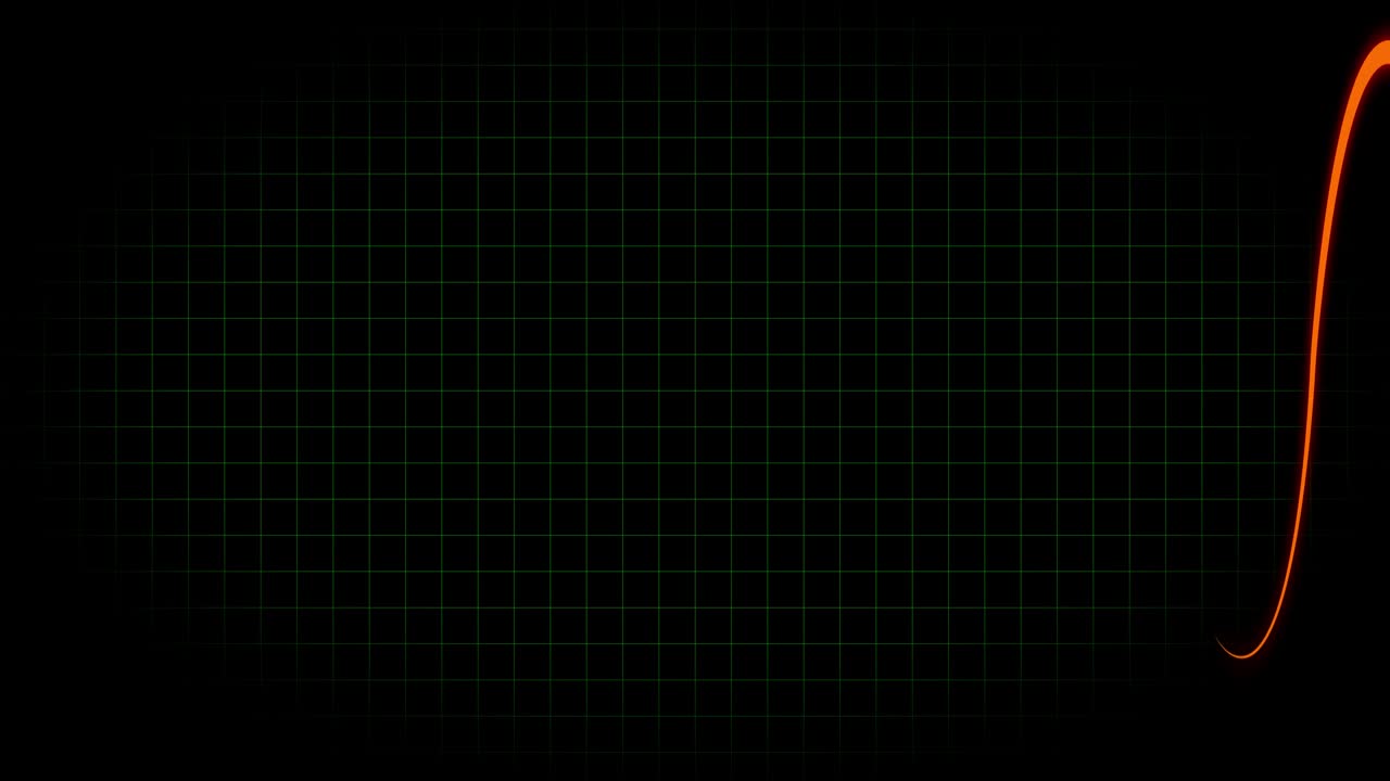 전기 심장 기록 오실로스코프 파동 형태 애니메이션 모션 그래픽