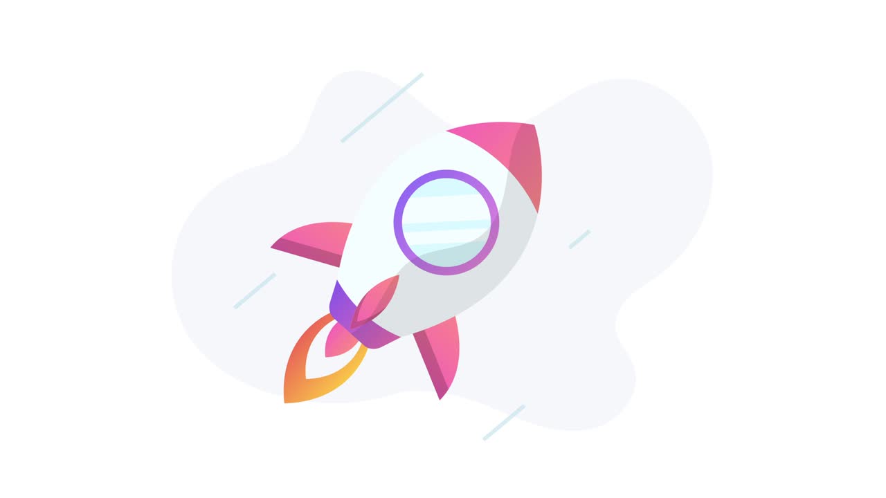 rocket fly animation.