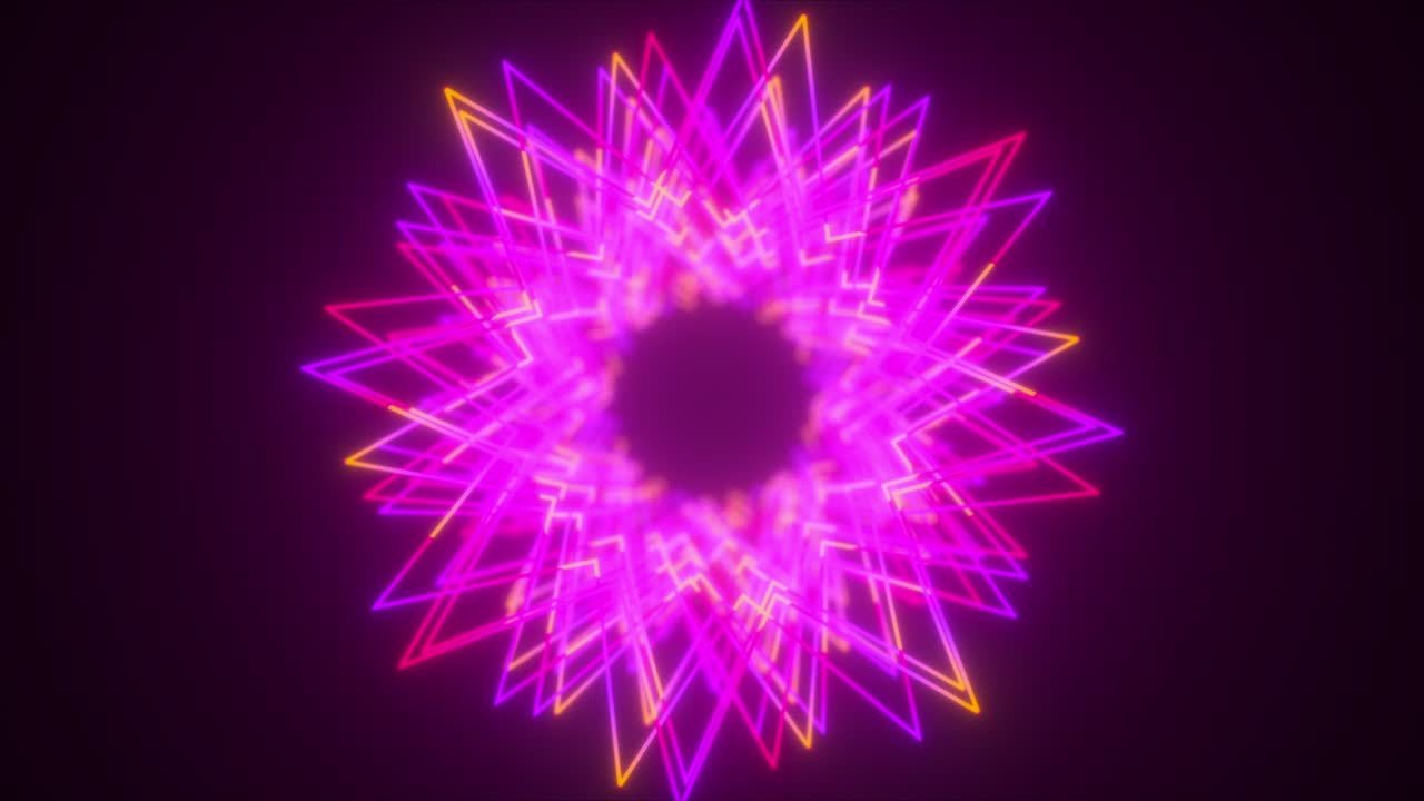 stelle al neon spline, generate al computer. rendering 3d sfondo luminoso