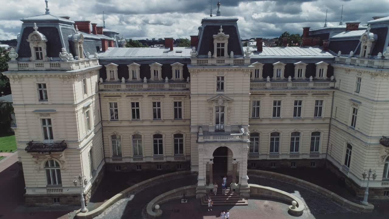 Aerial View of a Grand Palace