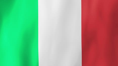 la bandera realista de italia ondeando en el viento. animación en 4k.
