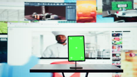 vertical video chroma key tablet and video entertainment digital interface connecting users