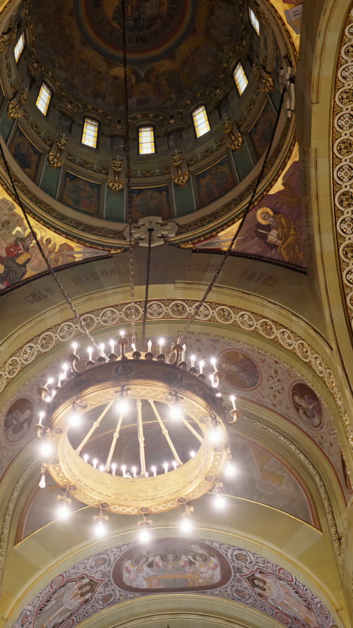 The inside of the Crowning's Cathedral in Alba Iulia, Romania. Vertical