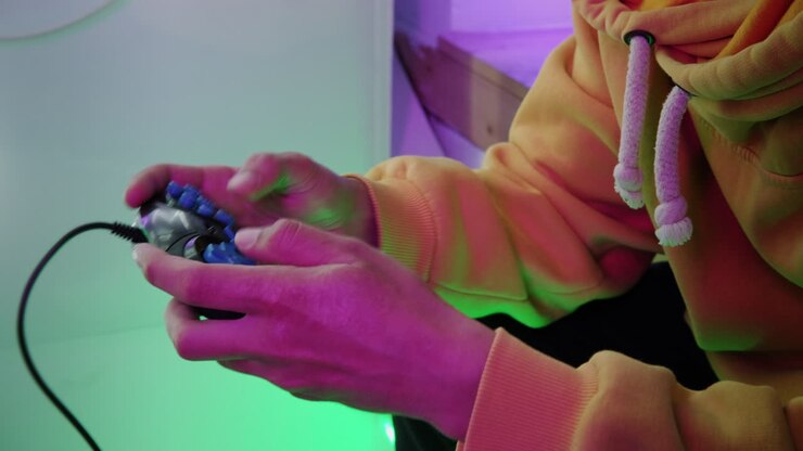 Person Playing a Video Game