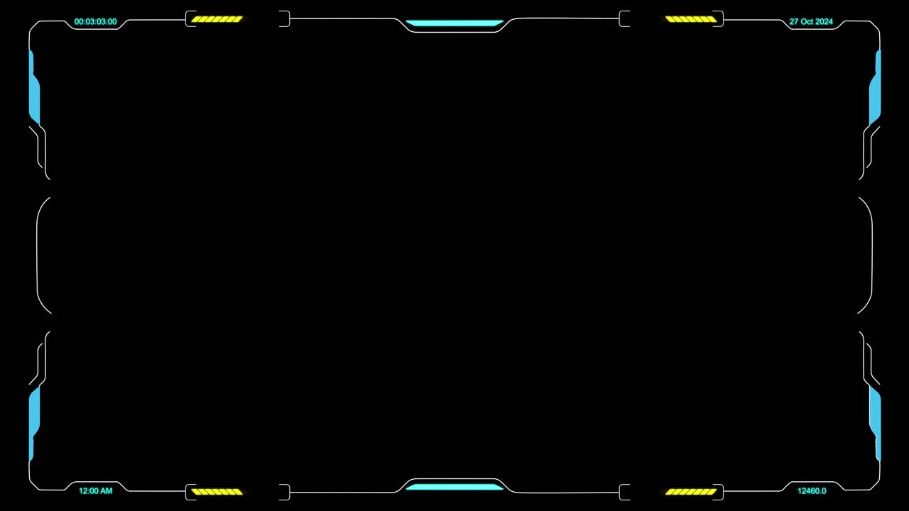 Digital hud futuristic motion graphic element cyber generated background technology hologram frame