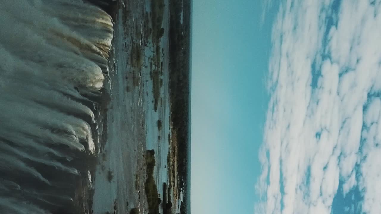 Vertical Aerial View Victoria Falls, Shungu Namutitima at the Border of Zimbabwe and Zambia in Africa