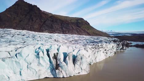 冰川vatnajökull在冰島的fjallsárlón, 顯示全球暖化和氣候變化 1