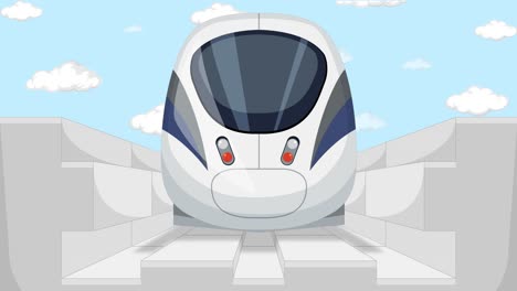 educational animation explaining maglev train technology.