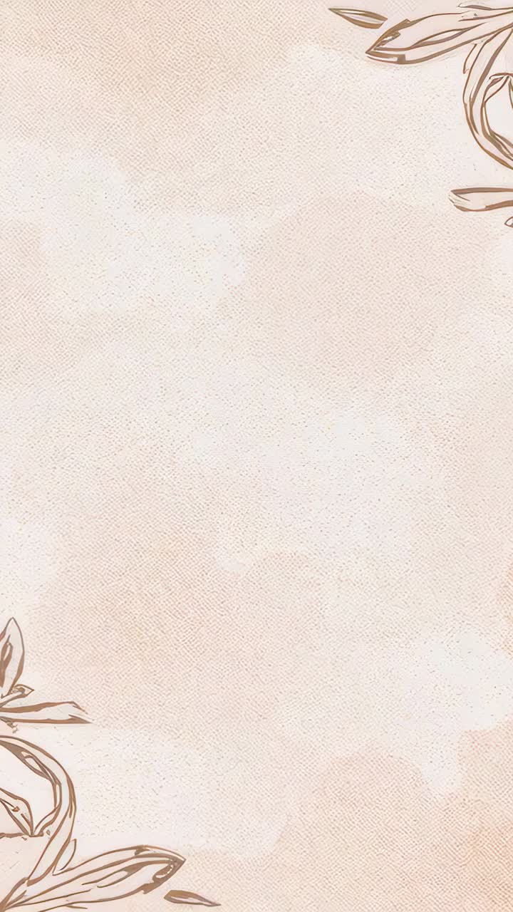 Vertical video: Showing central blank paper shifting from crop, revealing corner vines for text