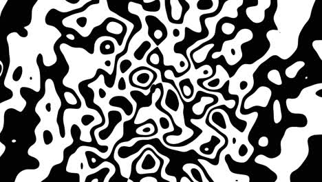loopable monochrome turbulent swirling flowing liquid animation with hypnotic psychedelic shapes and fluid motion background