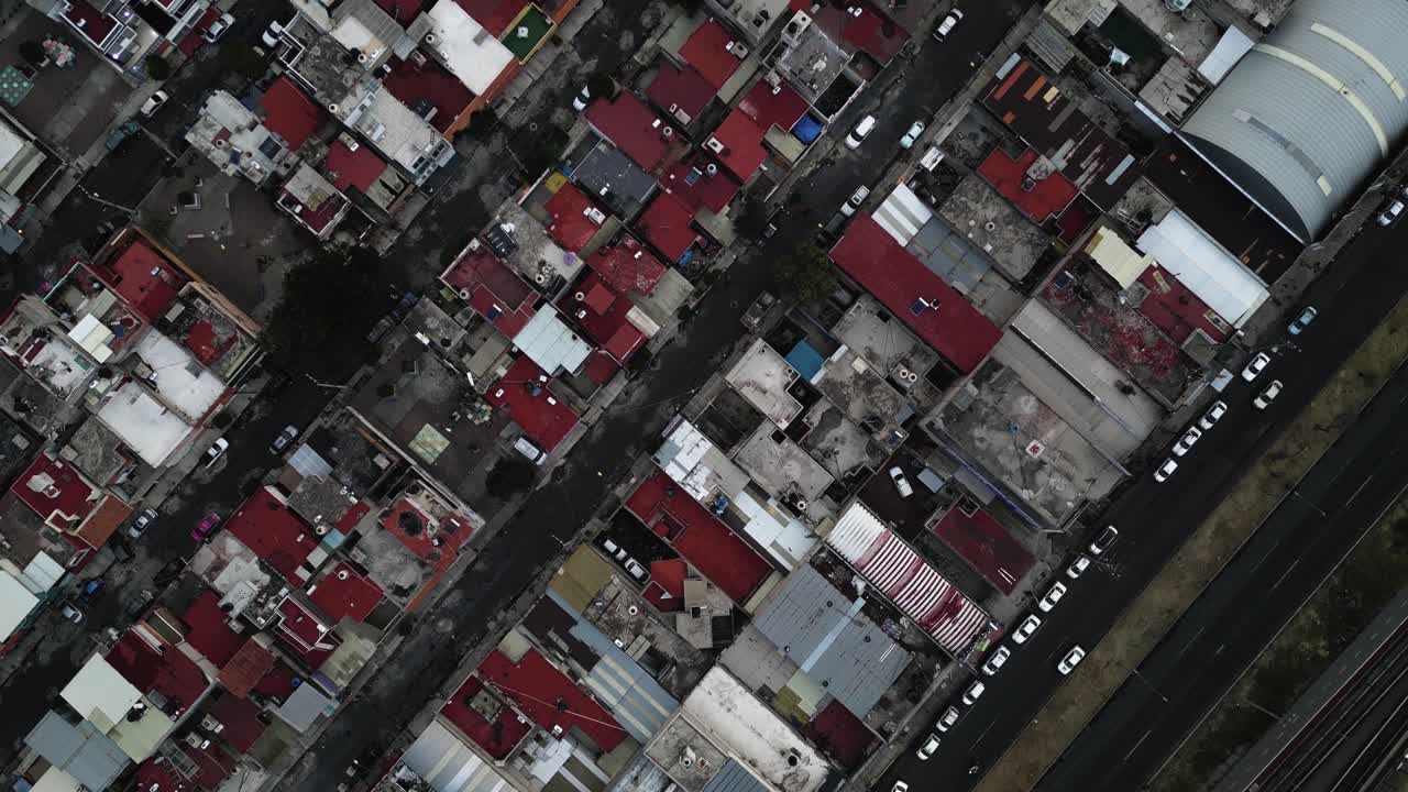 tomas aéreas capturando el paisaje urbano de ecatepec, una ciudad cerca de la ciudad de méxico