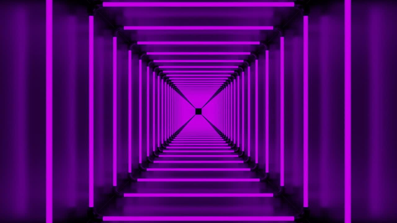 túnel de neón púrpura