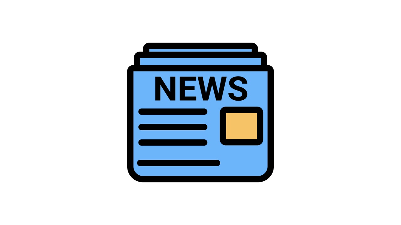 Animated Newspaper Icon with Shifting Content